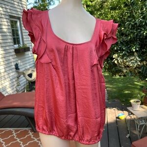 Violet & Claire Top, Coral, Large